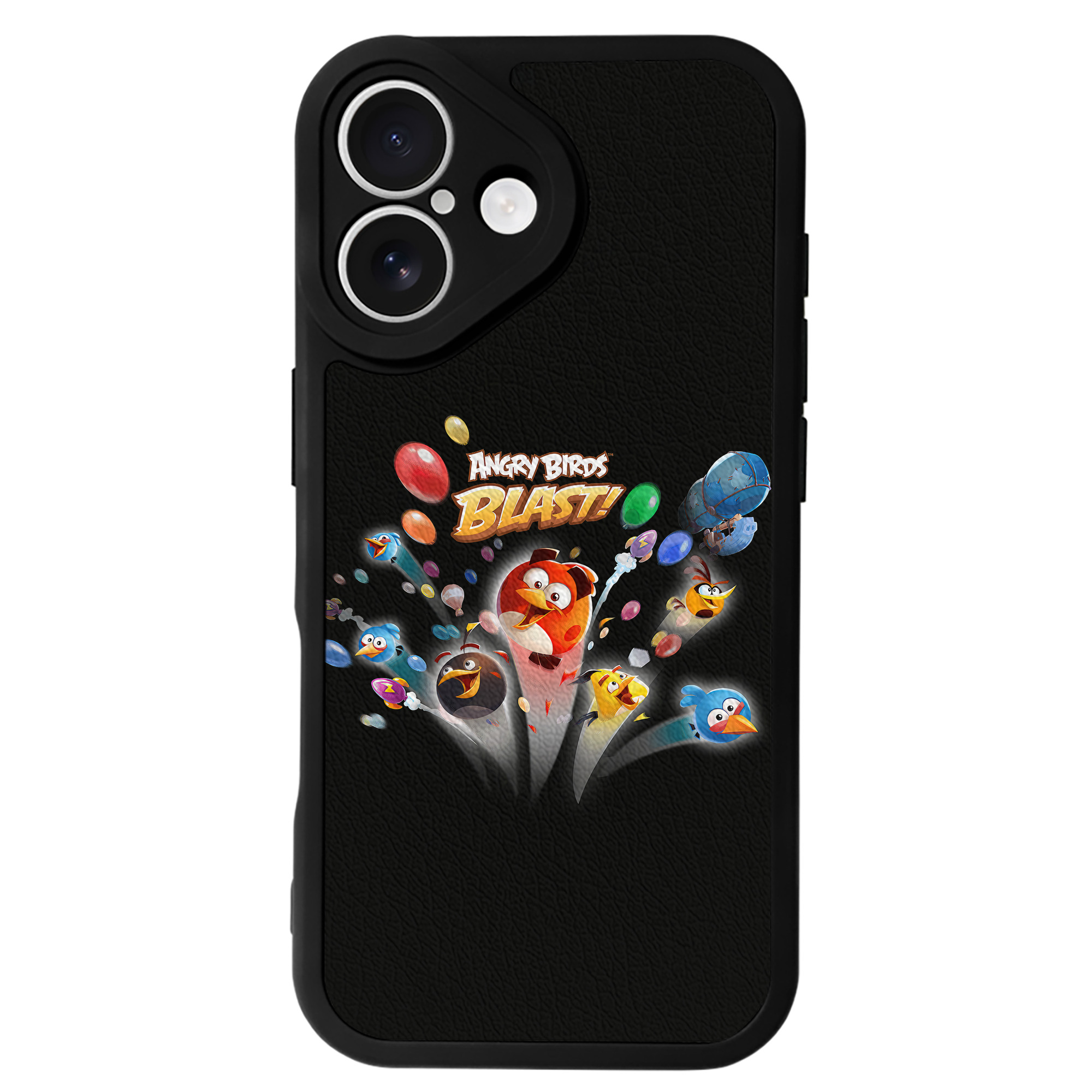 （画像用） Angry Birds アングリーバード 【iPhone 16シリーズ対応】シリコンスマホケース（レザー調） 材質：シリコン